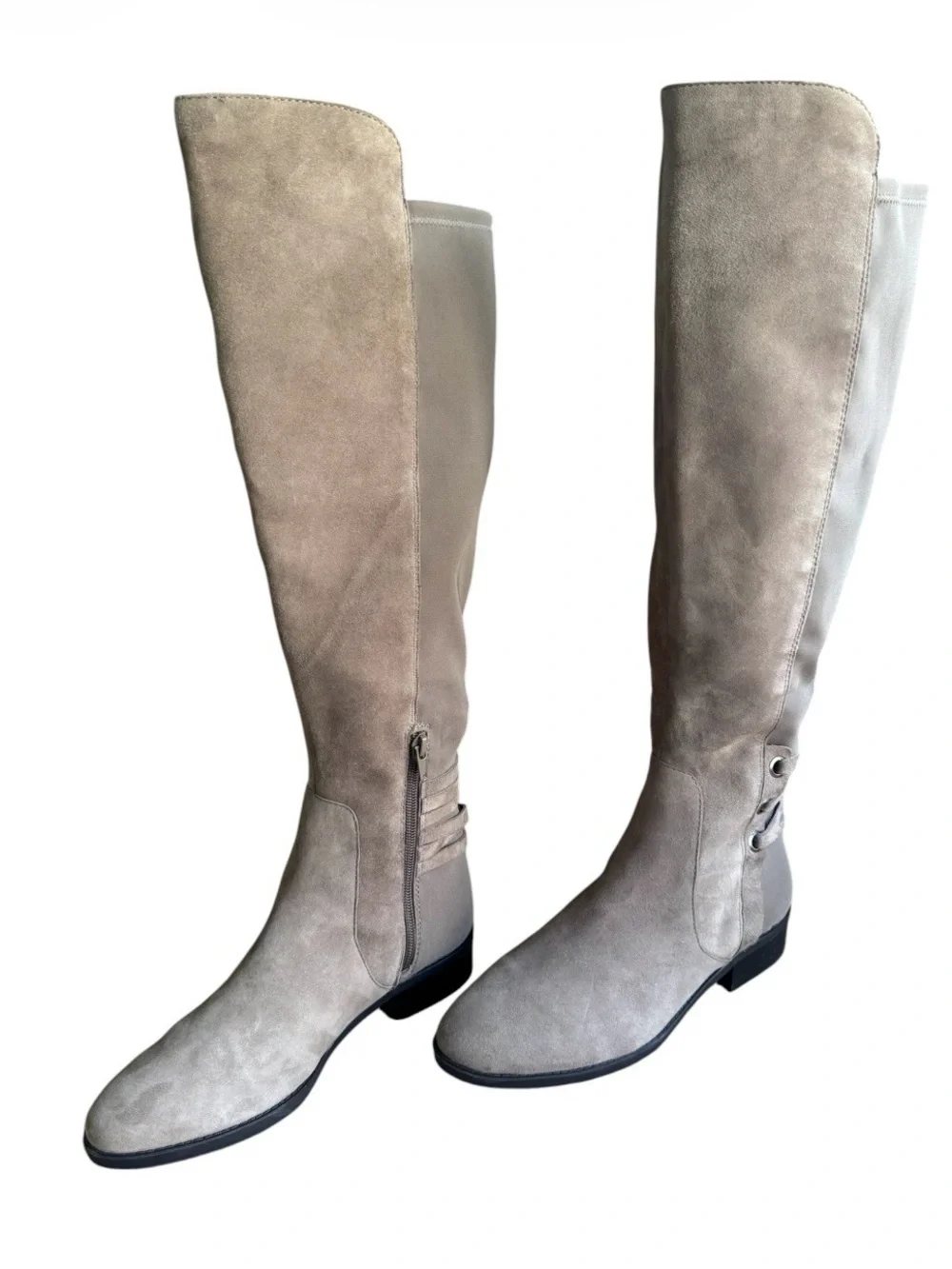 Vince Camuto Pauletta VC-Pauletta Knee High Boots Taupe Leather 7.5 W